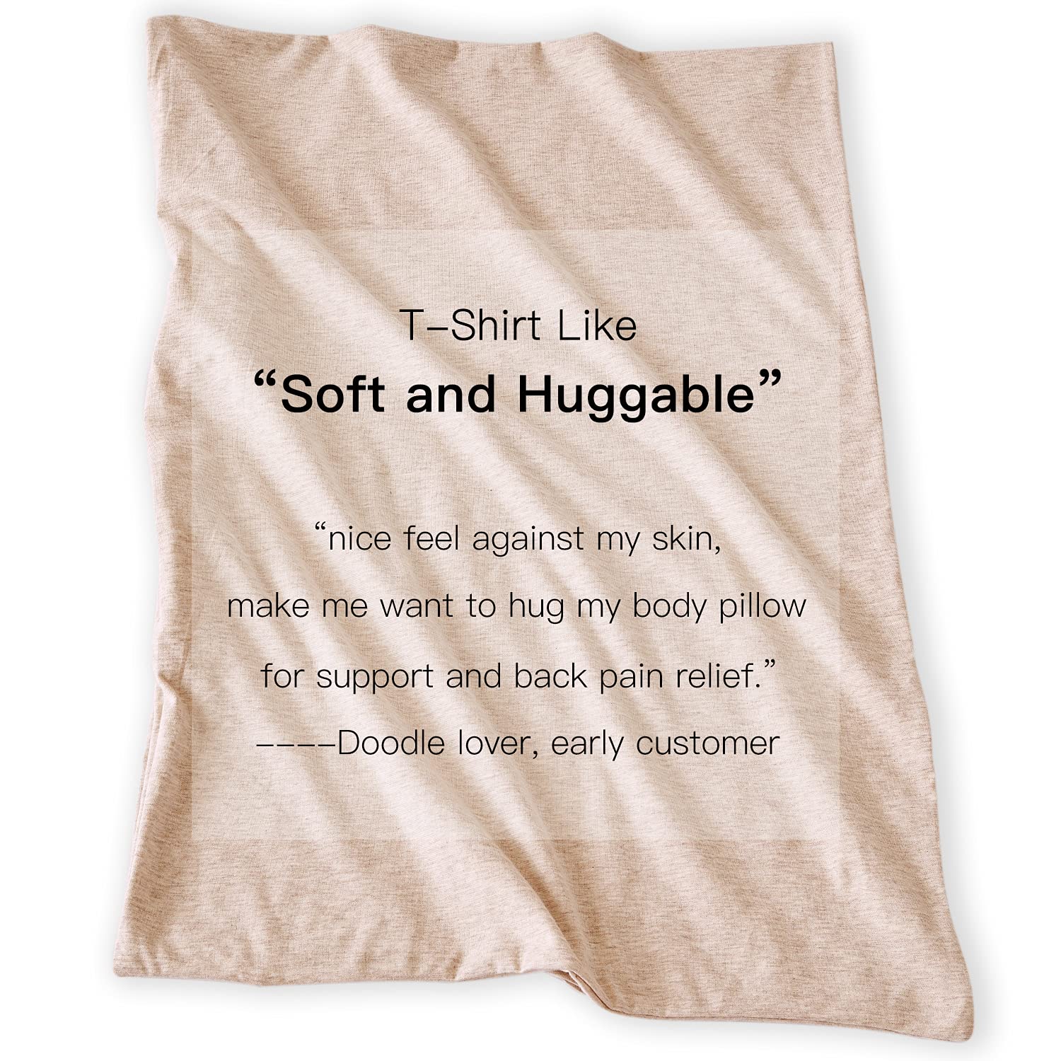 Premium Coffee Brown Body Pillow Cover with Zipper - 100% Soft Cotton Jersey Pillowcase (20x54 Inches) for Anime, Maternity, or Home Decor - Ultra Comfortable & Breathable
