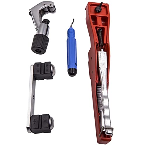 HVAC Pipe Bender Kit - Professional Ratchet Tube Bending Tool with Cutter for Refrigeration & Plumbing (Perfect for HVAC Technicians & DIY Home Repairs)
