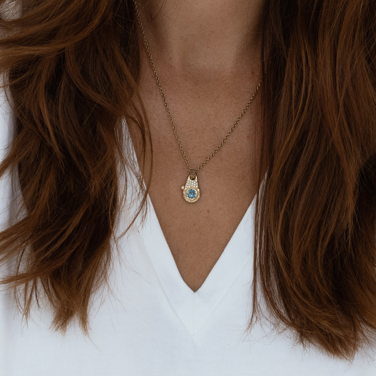 Birthstone Lock Necklace - Personalized Sterling Silver Pendant with 12 Month Gemstones | Perfect Gift for Mom, Daughter, Wife | Birthday, Anniversary, Valentine's Day Jewelry