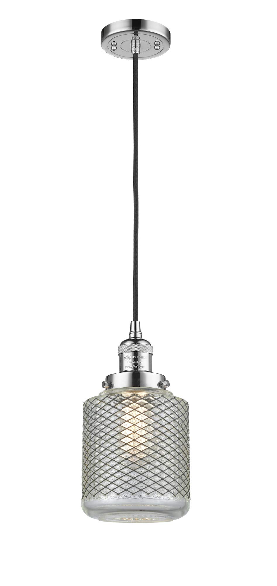 Innovations 201C-OB-G262 Oil Rubbed Bronze Mini Pendant Light - Single Bulb Hanging Fixture for Kitchen Island, Dining Room, or Entryway Lighting