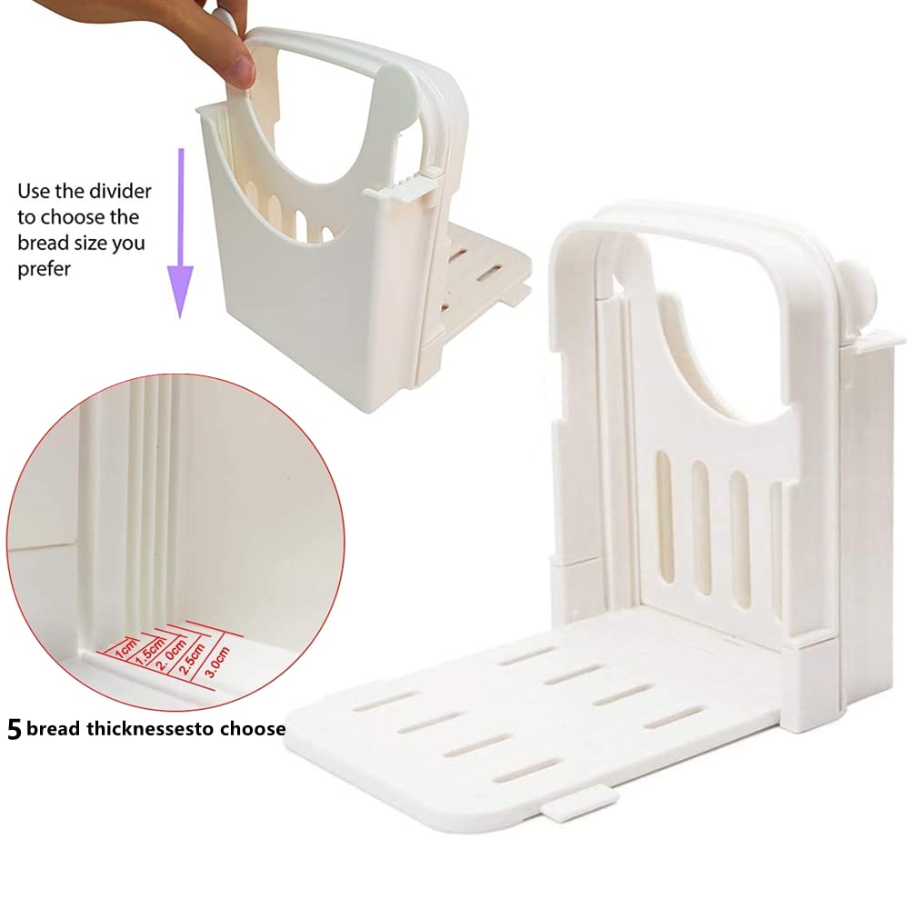 NatureMan Adjustable Bread Slicer Machine - Foldable Loaf Cutter for Homemade Bread, Bagels, Toast & Sandwiches | Perfect for Kitchen, Camping & Small Space Storage