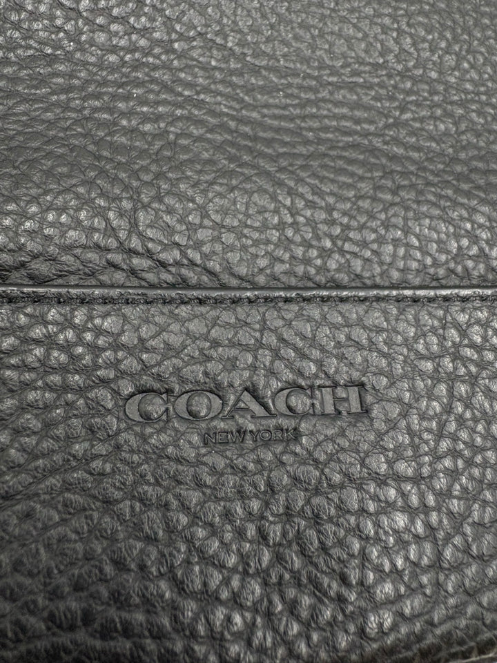 Coach Hampton Leather Day Briefcase for Work & Travel – Stylish Professional Laptop Bag for Men & Women | Office, Business Meetings, Commuting