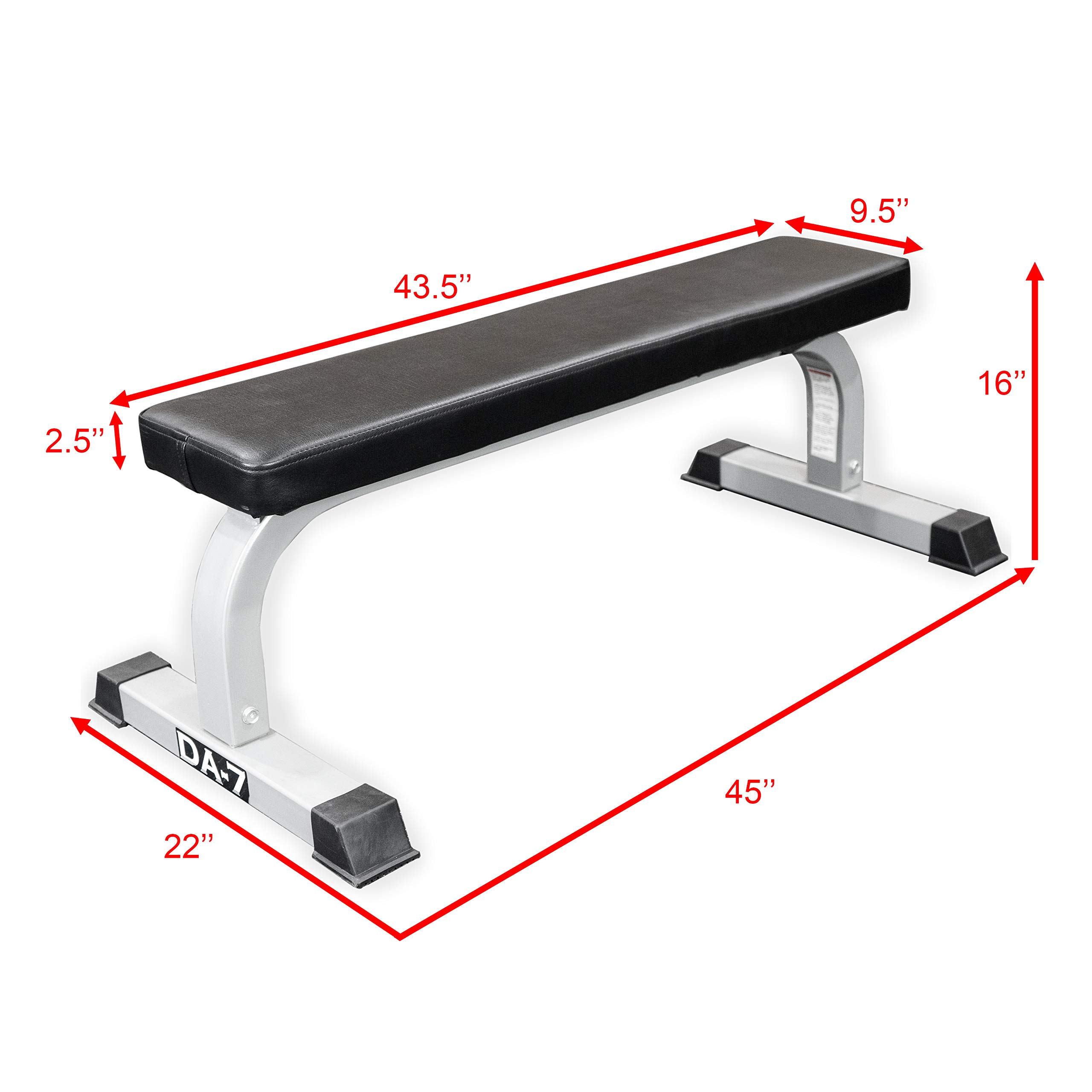 Valor Fitness Flat Weight Bench - Heavy Duty Steel Frame & High Density Padding - Perfect for Home Gym, Strength Training & Full Body Workouts - Compact & Durable Exercise Bench for Men & Women