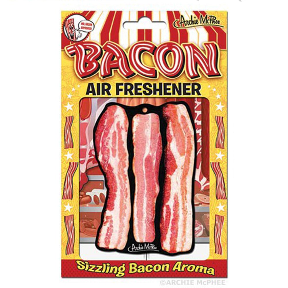 Bacon Air Freshener for Car & Home - Long Lasting Scented Freshener - Funny Novelty Gift for Bacon Lovers - Perfect for Office, Kitchen, or Road Trips