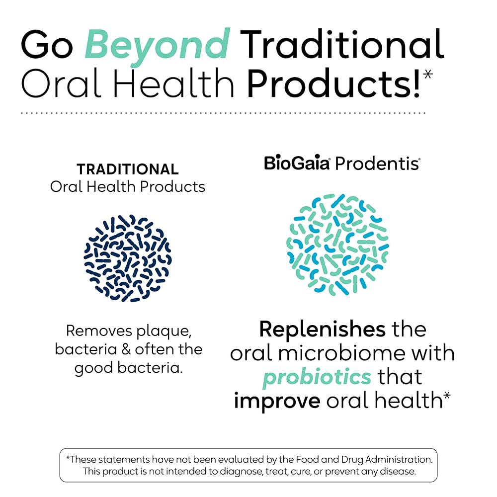 BioGaia Prodentis 3-Pack Dental Probiotic Lozenges - Apple Flavor | Supports Healthy Gums & Teeth | Oral Microbiome Balance | 90-Day Supply | Ideal for Daily Oral Care & Travel Use