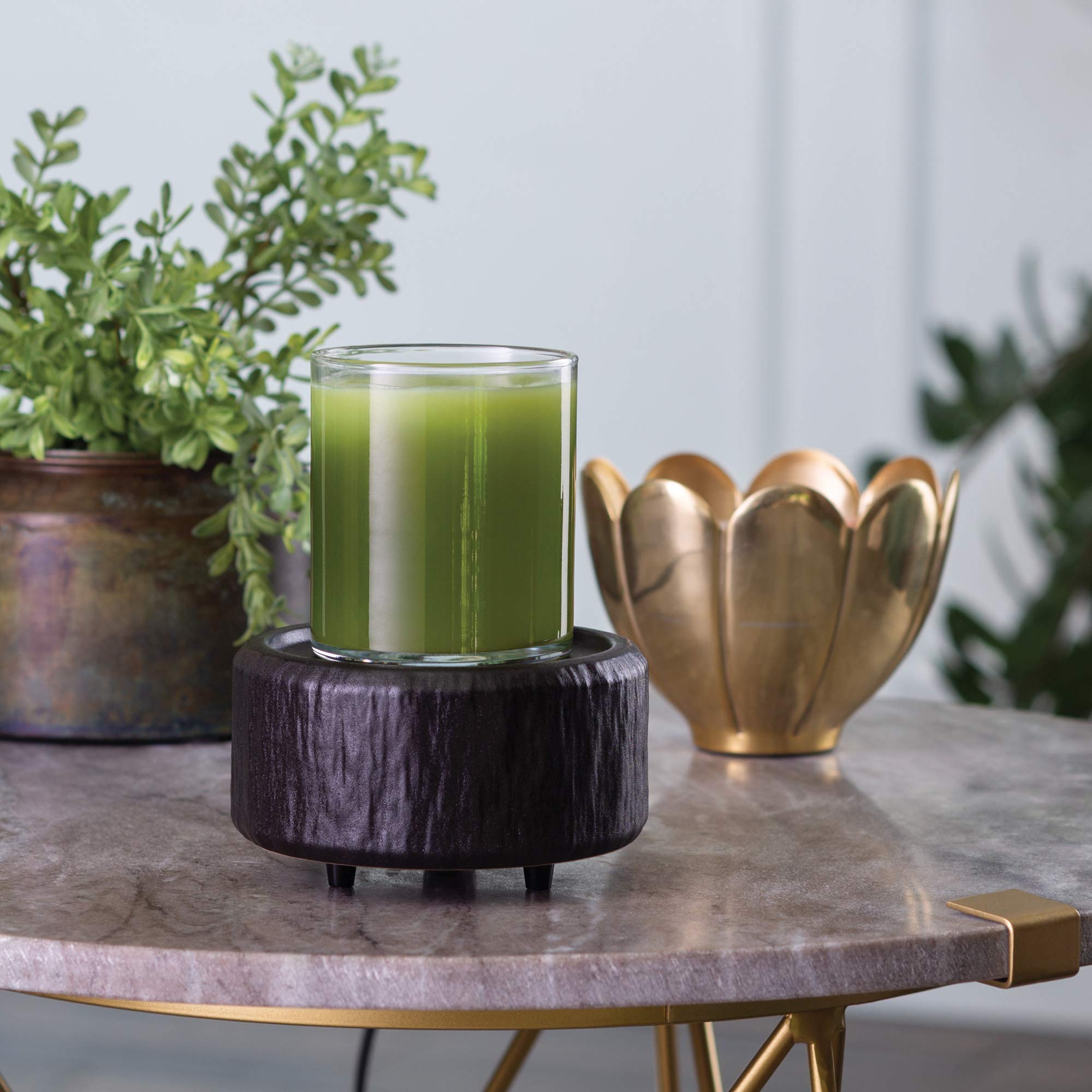 2-in-1 Candle Warmer & Fragrance Diffuser - Primitive Black and Bronze Wax Melter for Scented Candles, Wax Melts, Tarts - Perfect for Home, Office, Spa, and Bedroom Aromatherapy