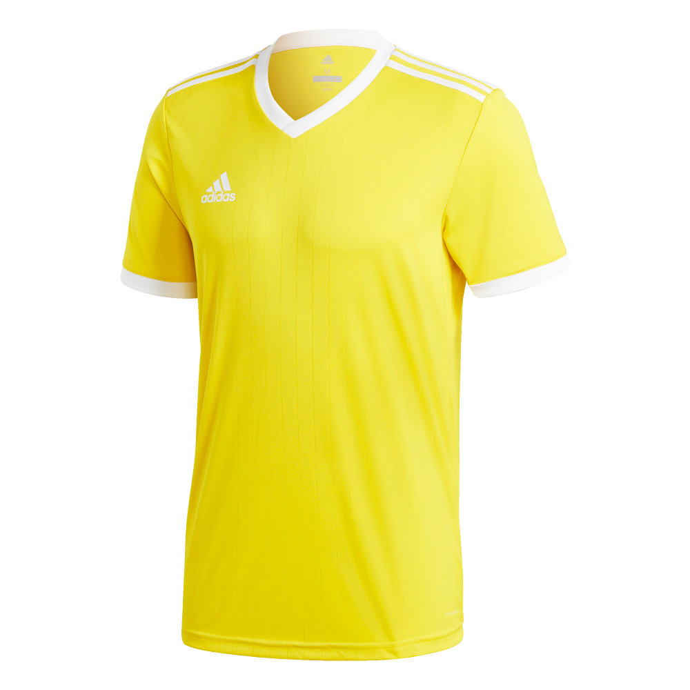 Adidas Youth Tabela 18 Soccer Jersey - Yellow & White Stripe Football Shirt for Kids - Perfect for Matches, Training & Fan Support