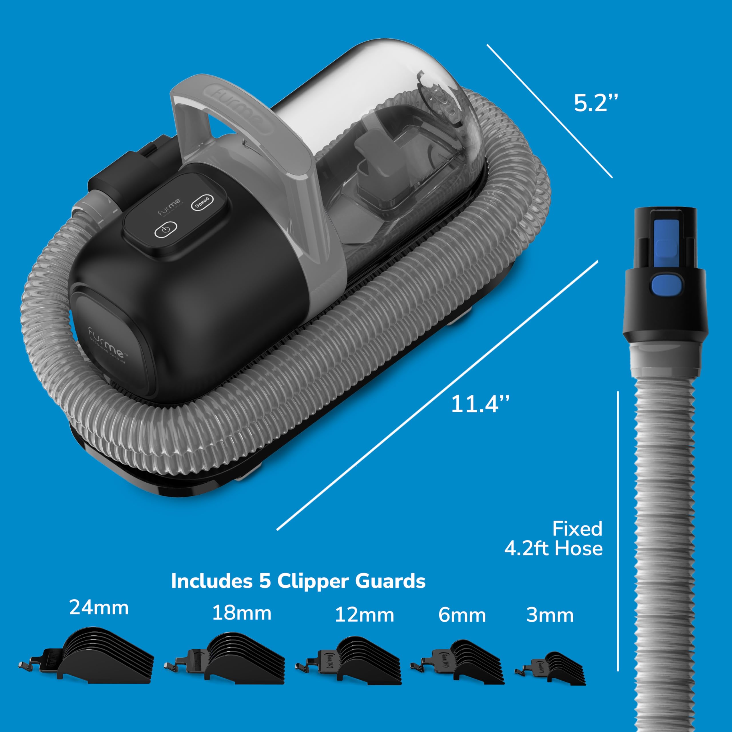 Original Pet Grooming Vacuum Kit - Quiet & Safe Dog Hair Remover Machine with Brush, Clipper & 1L Canister | Professional Cat & Dog Grooming Kit for Home Use | Perfect for Shedding Control, Cleaning & Easy Pet Care | Ideal for Pet Owners, Groomers & Veterinary Clinics