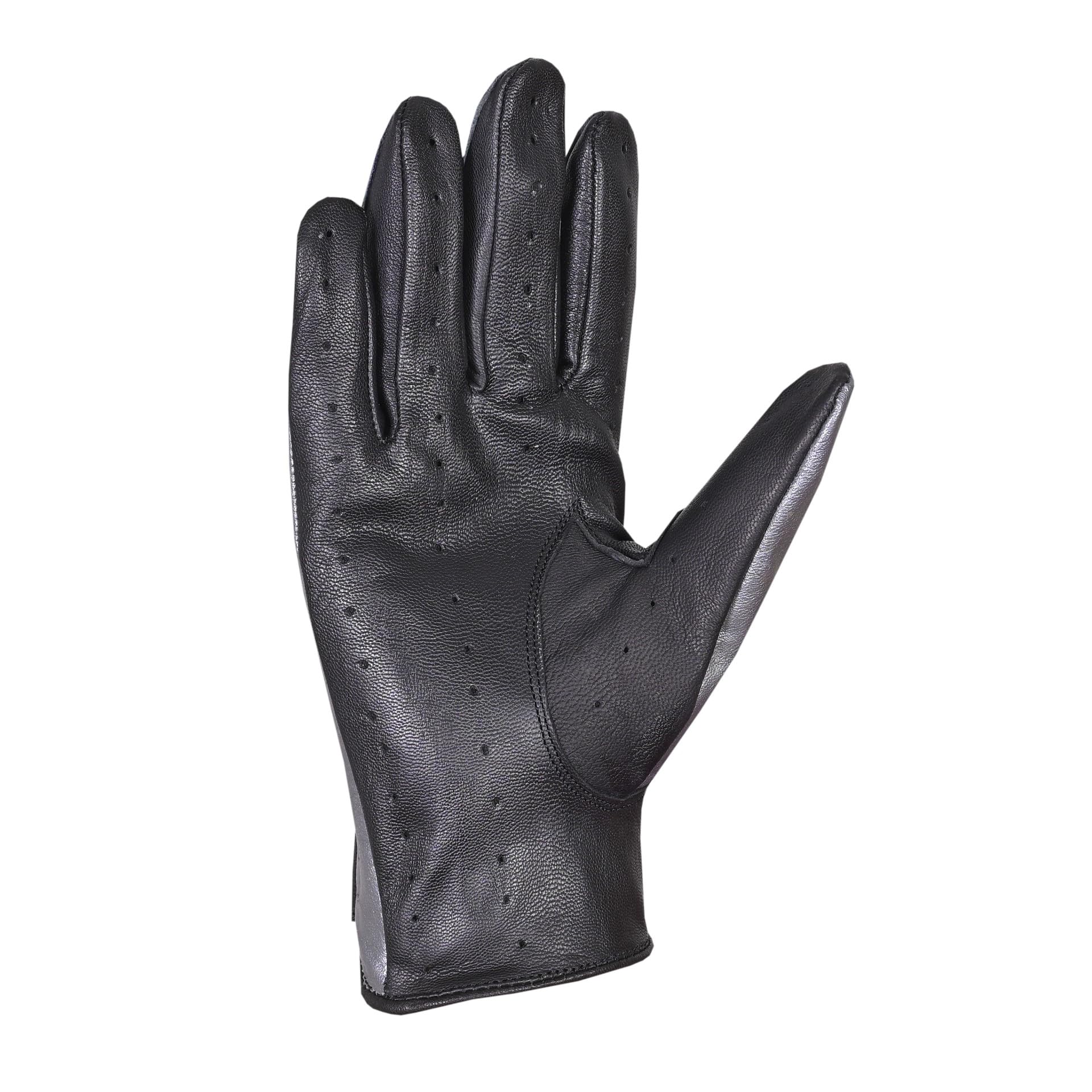Vintage Retro Style Men's Leather Driving Gloves - Genuine Sheepskin Chauffeur Gloves for Winter, Motorcycle Riding & Classic Car Enthusiasts