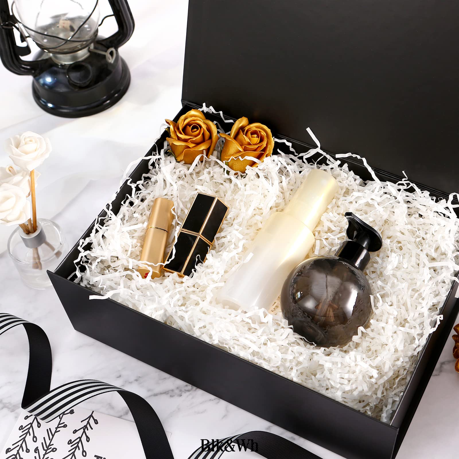 Premium Matte Black Magnetic Gift Box 11.5x8.1x3.8 Inches - Elegant Large Keepsake Box with Lid for Groomsmen Gifts, Wedding Favors, Jewelry Presentation & Luxury Packaging