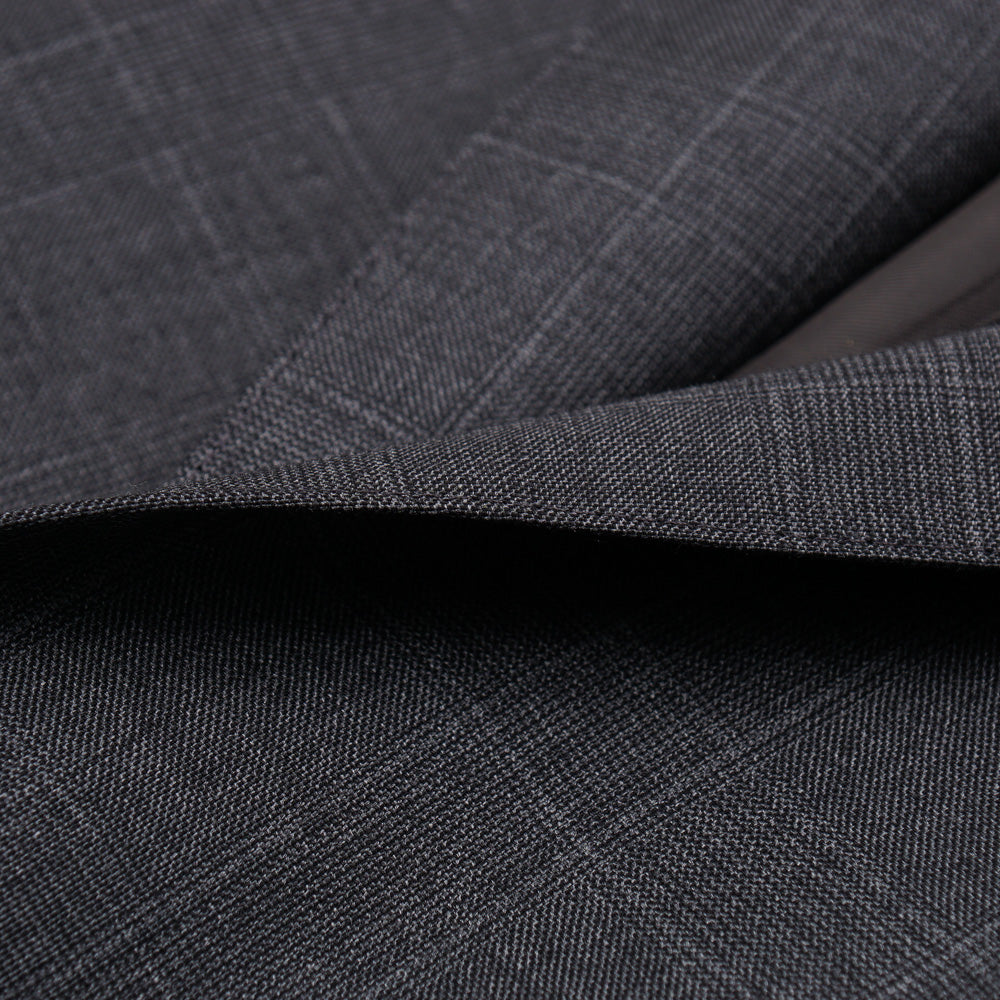 Eidos Gray Subtle Check Wool Suit for Men - Premium Business & Formal Attire - Perfect for Office, Weddings & Special Occasions