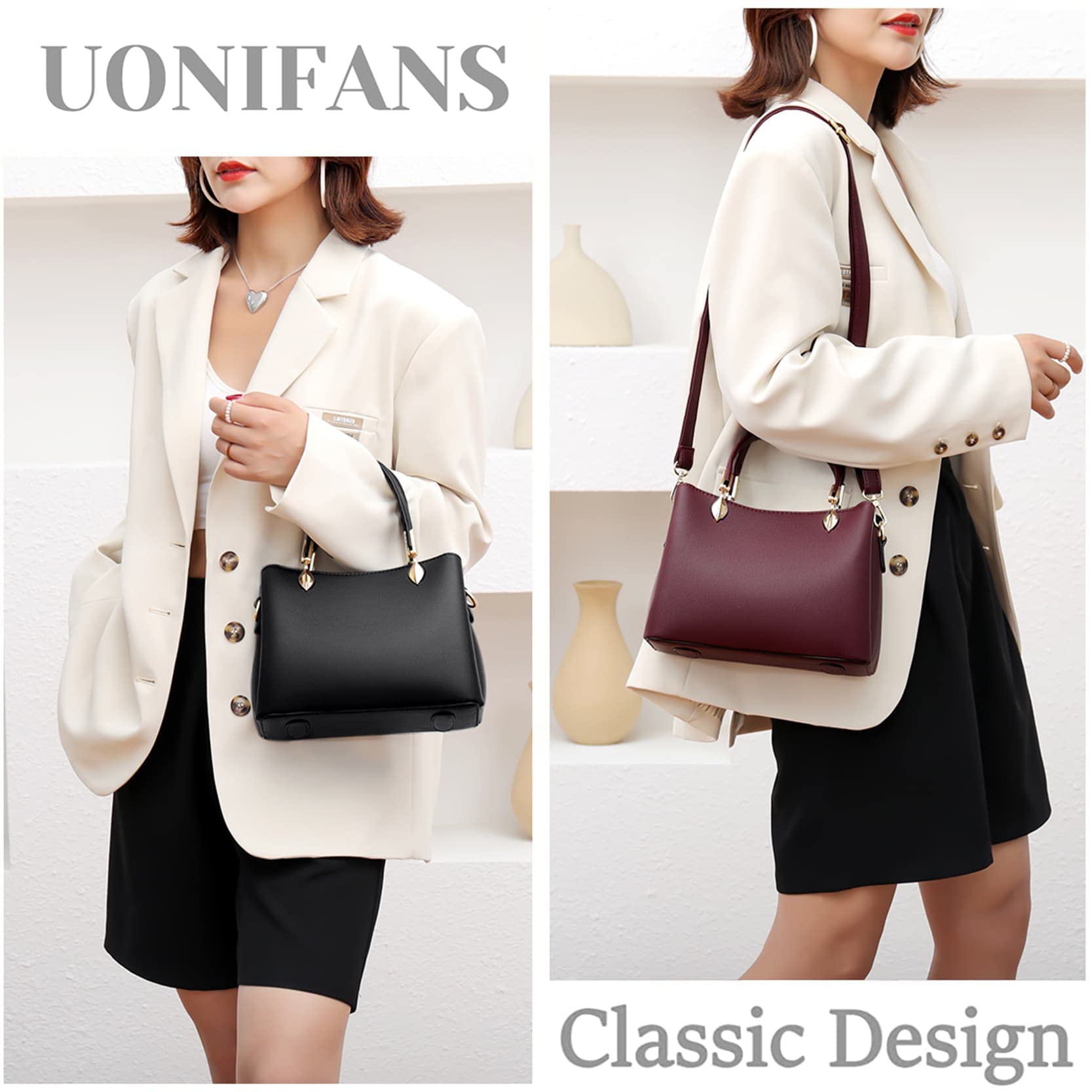 Stylish Vegan Leather Handbags for Women - Fashionable Shoulder Bag, Top Handle Satchel & Crossbody Purse | Perfect for Work, Travel & Everyday Use