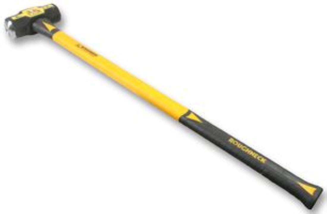 Roughneck ROU65631 8lb/3.6kg Sledge Hammer with Durable Fiberglass Handle - Heavy Duty Demolition Tool for Construction, Renovation & DIY Projects