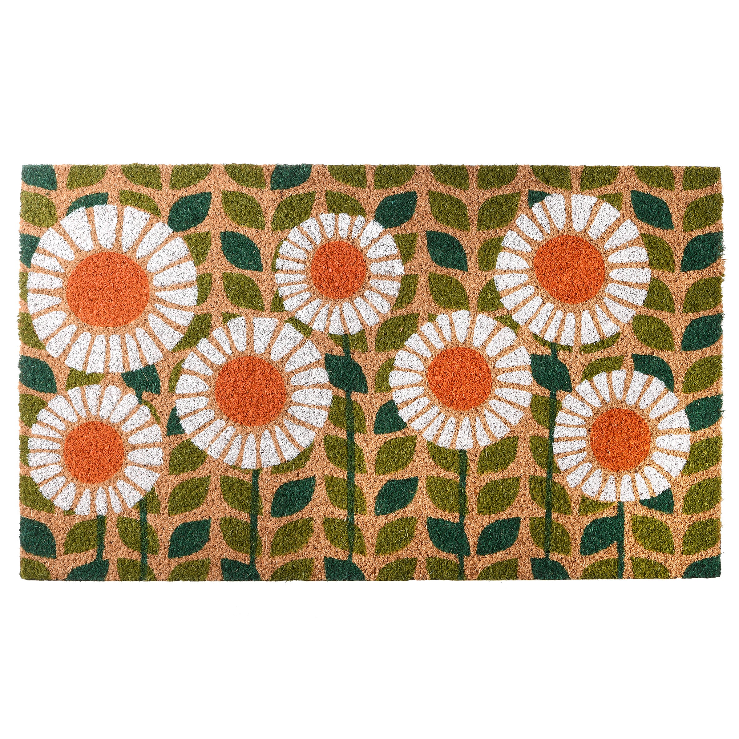30 Inch Sunflower Welcome Doormat - Non-Slip Entryway Rug for Front Door, Porch, Patio - Waterproof Outdoor Mat for Home Decor & Farmhouse Style
