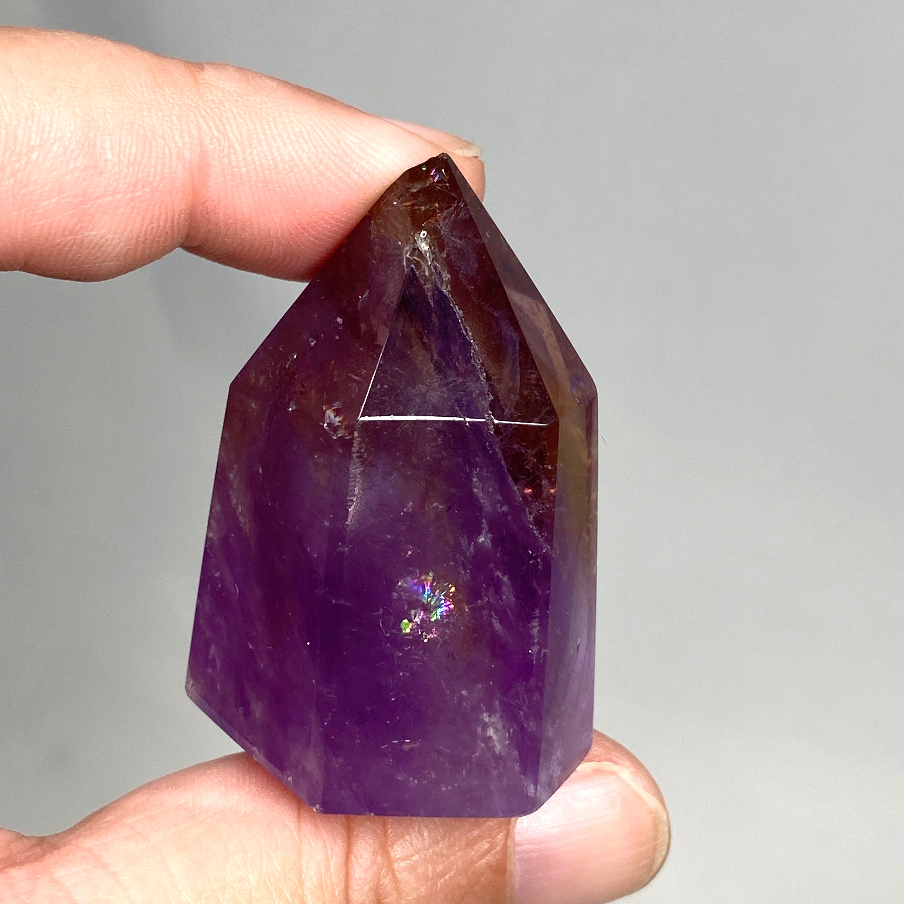 Natural Ametrine Point Crystal - AMTP 01 Healing Stone for Meditation, Energy Work & Spiritual Growth - Perfect for Home Decor, Reiki Practice & Crystal Collection