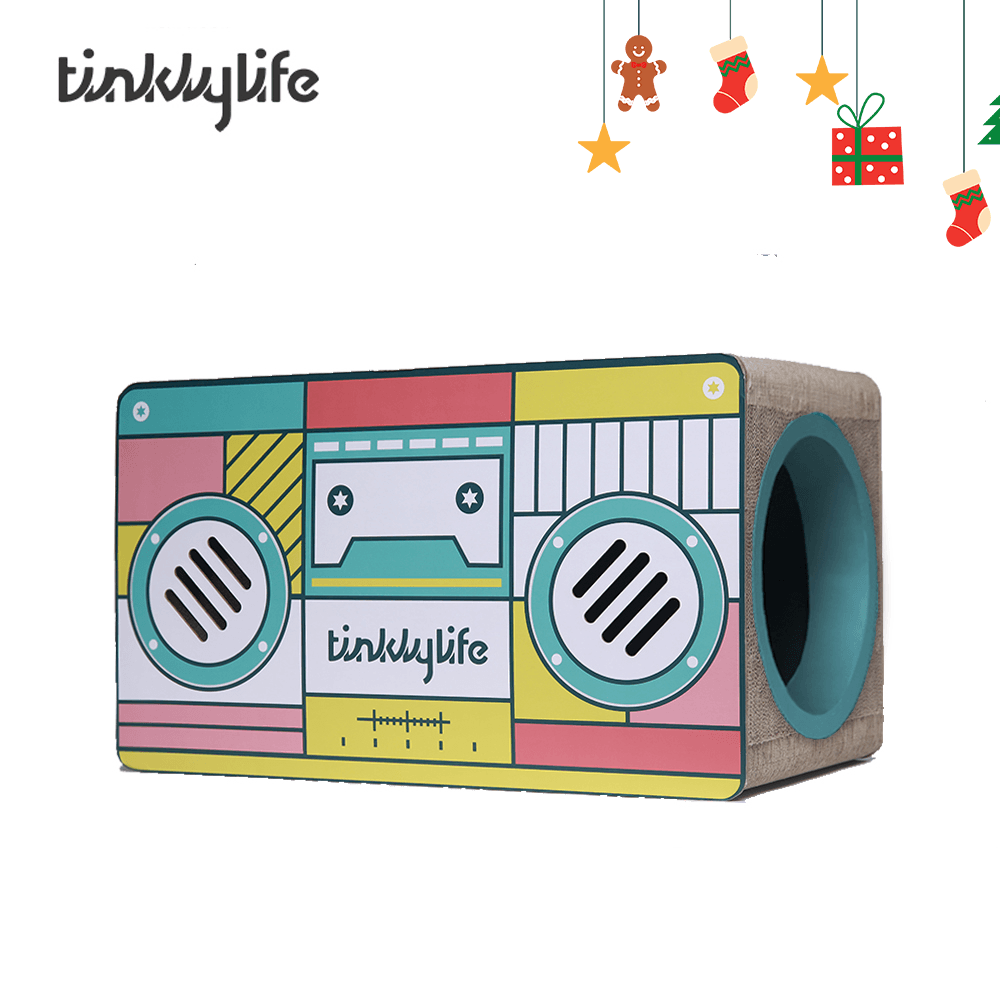 Premium Cat Condo Scratcher Post - Durable Cardboard Cat Scratching House with Rectangle Shape & 3D Stereo Patterns - Green Cat Bed for Indoor Cats - Perfect for Playtime, Napping & Claw Maintenance