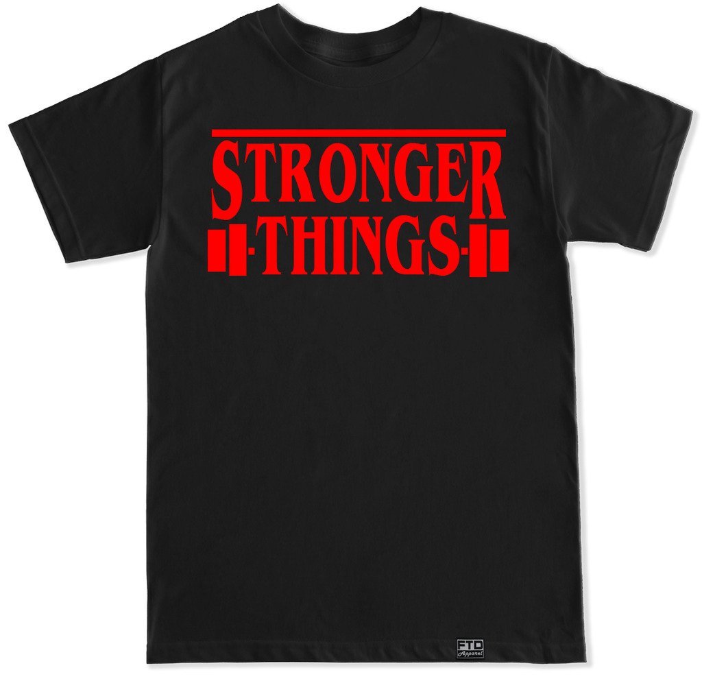 FTD Apparel Men's Stronger Things Graphic T-Shirt - Soft Cotton Tee for Casual Wear, Gym & Everyday Outfits