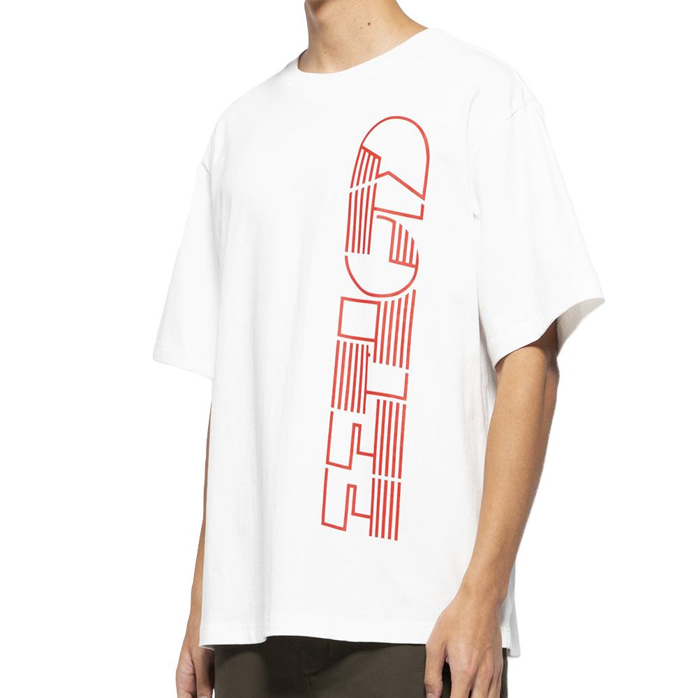 CLOT Racing Short Sleeve T-Shirt for Men - White Cotton Casual Tee - Perfect for Streetwear, Gym, and Everyday Outfits