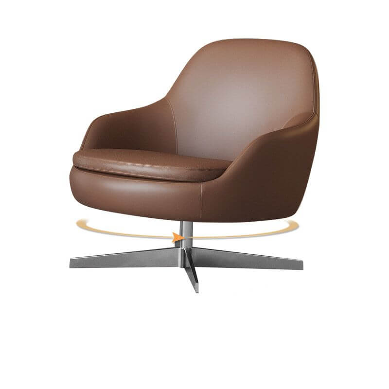 Modern Solid Color Foam Armchair - Ivory, Azure, Auburn - Simple Design with Fixed Back & Armrests | Perfect for Living Room, Office, or Reading Nook