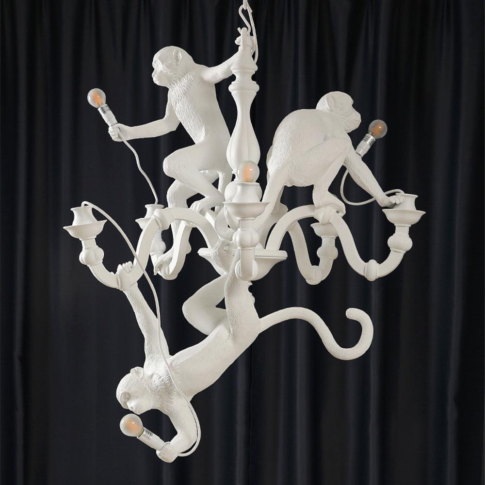 Stylish Monkey Chandelier - Unique Animal-Themed Ceiling Light Fixture for Living Room, Bedroom & Nursery Decor