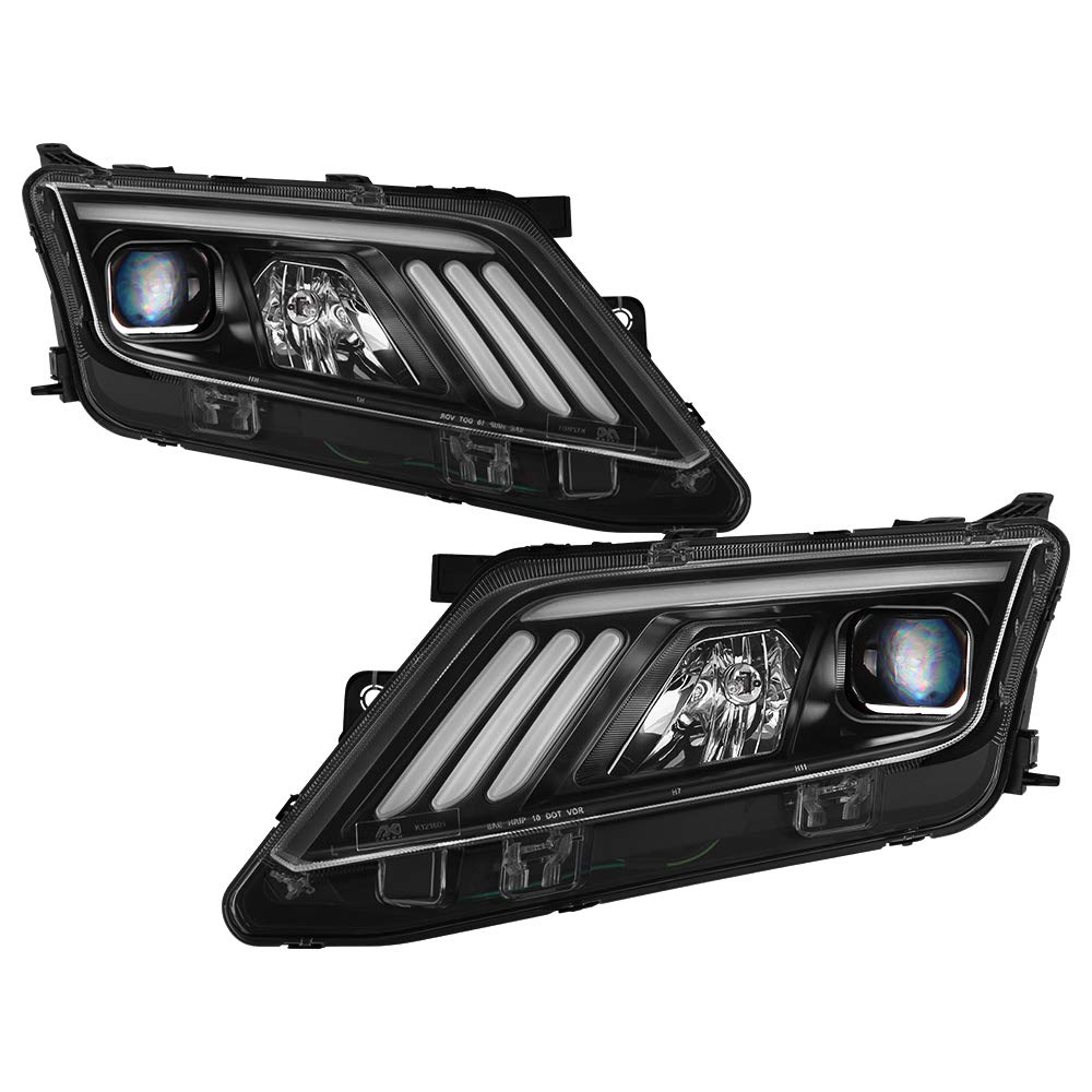 Ford Fusion 2010-2012 LED DRL Headlights - Black/Clear Lens - High Visibility Daytime Running Lights for Enhanced Safety & Style - Perfect for Night Driving & Car Customization
