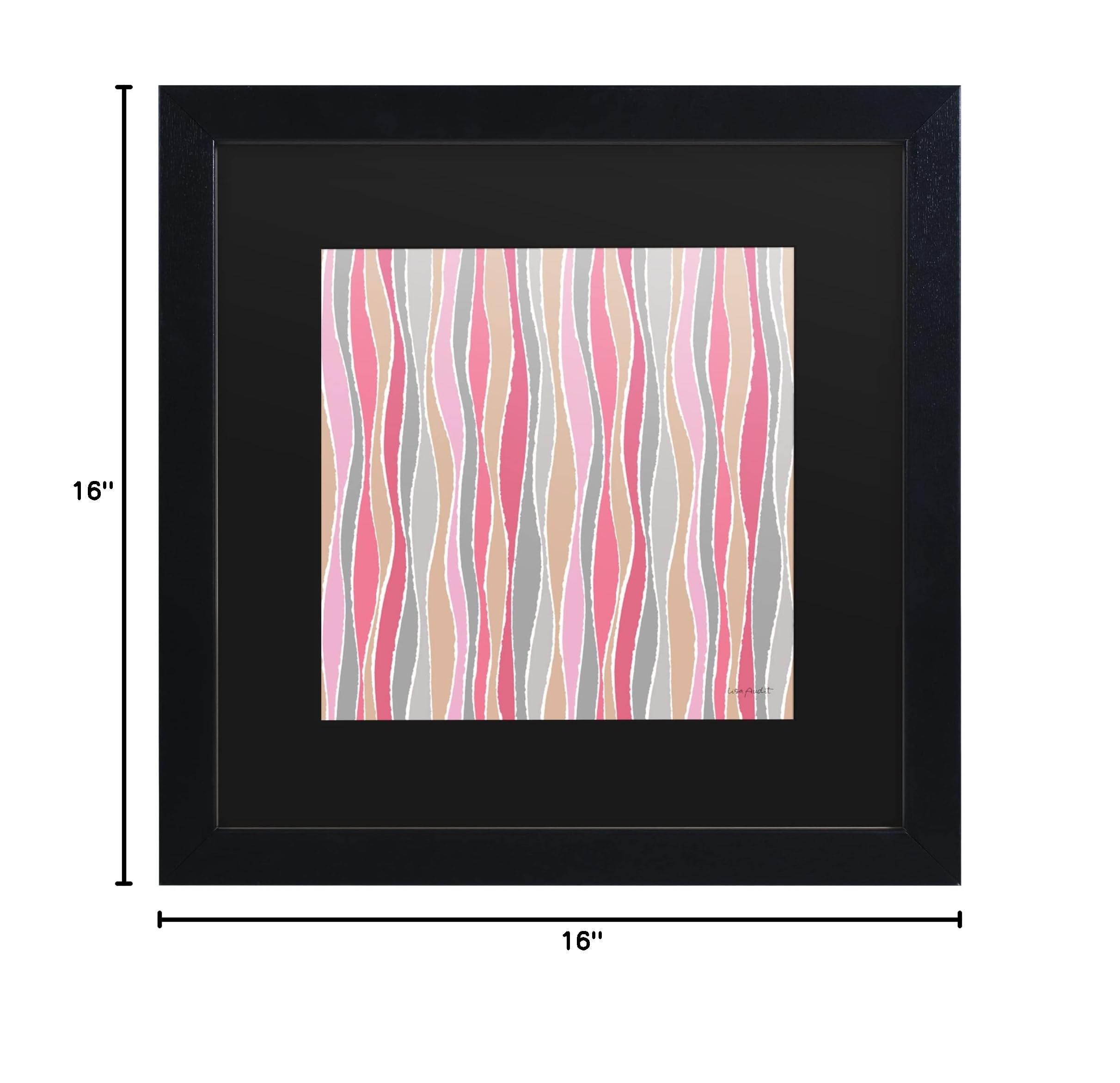 Trademark Fine Art 'Think Pink 16' Canvas Wall Art by Lisa Audit - Pink Abstract Painting for Living Room, Bedroom & Office Decor