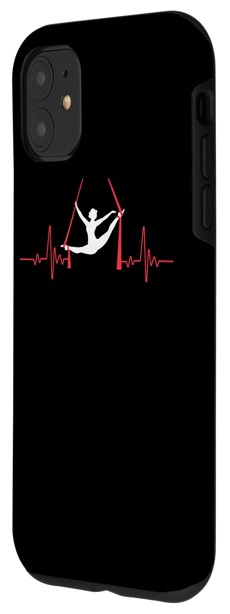 iPhone 11 Case with Heartbeat Design - Perfect for Aerial Silks & Acrobatics Performance - Durable Protective Phone Cover for Gymnasts and Circus Artists