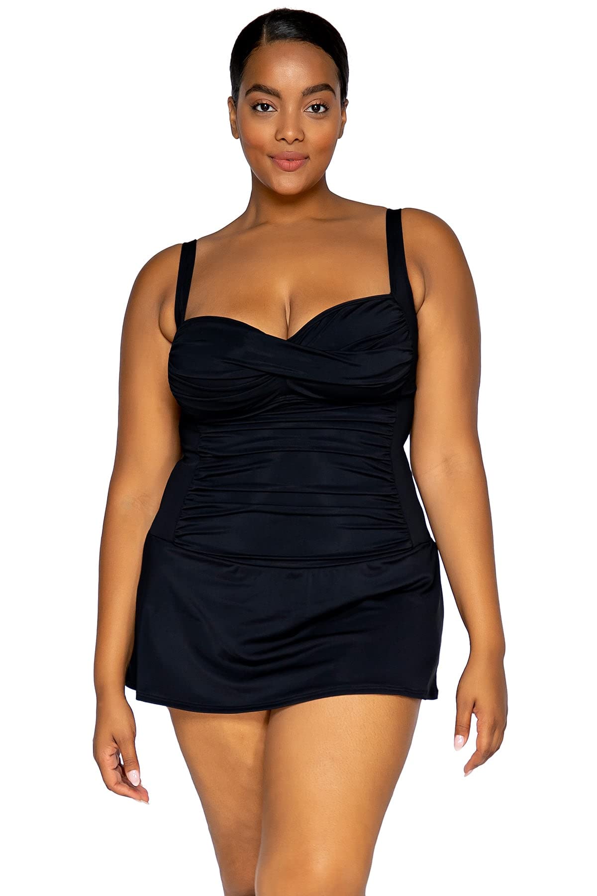 Sienna Swim Dress for Women - One Piece Swimsuit with Floral Print, UPF 50+ Sun Protection, Adjustable Straps | Perfect for Beach Vacation, Pool Party & Summer Getaways