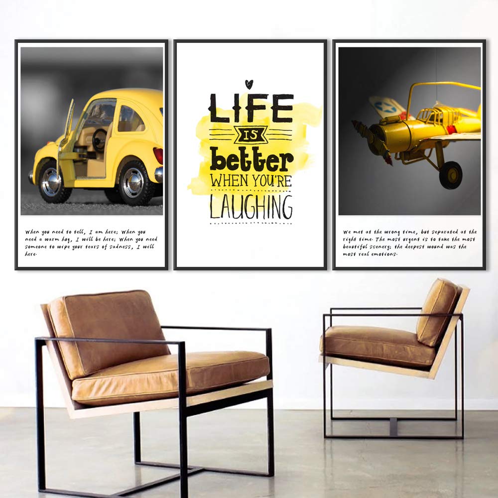 Wall26 3-Panel Framed Canvas Wall Art - Modern Cityscape Building Theme Prints (24