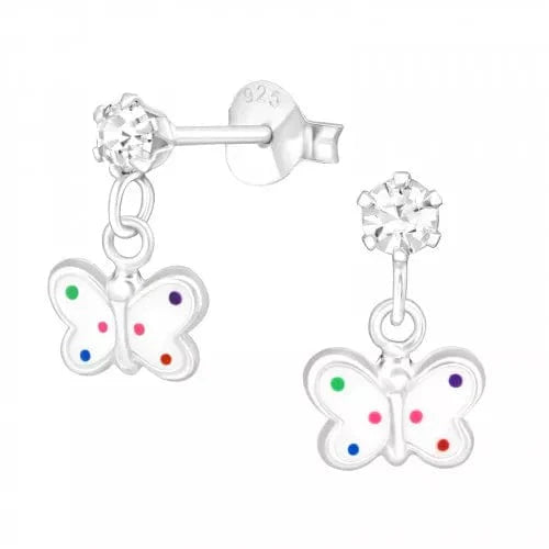 Kids Silver Butterfly Stud Earrings - Hypoallergenic Cute Earrings for Girls, Perfect for Birthdays, Parties & Everyday Wear
