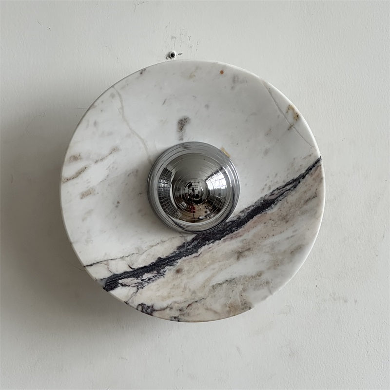 Calacatta Marble Wall Sconce Light - Modern Gold Finish Bathroom Vanity Lighting for Bedroom, Hallway & Living Room Decor