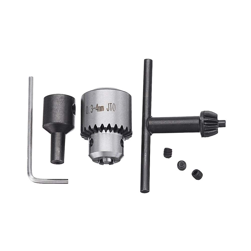 Quick-Change Drill Chuck Adapter 0.3-4mm Taper for Electric Drills with 5mm Shaft Connecting Rod - Compatible with 775 Motor | Perfect for DIY Projects, Woodworking, and Small Machine Repair