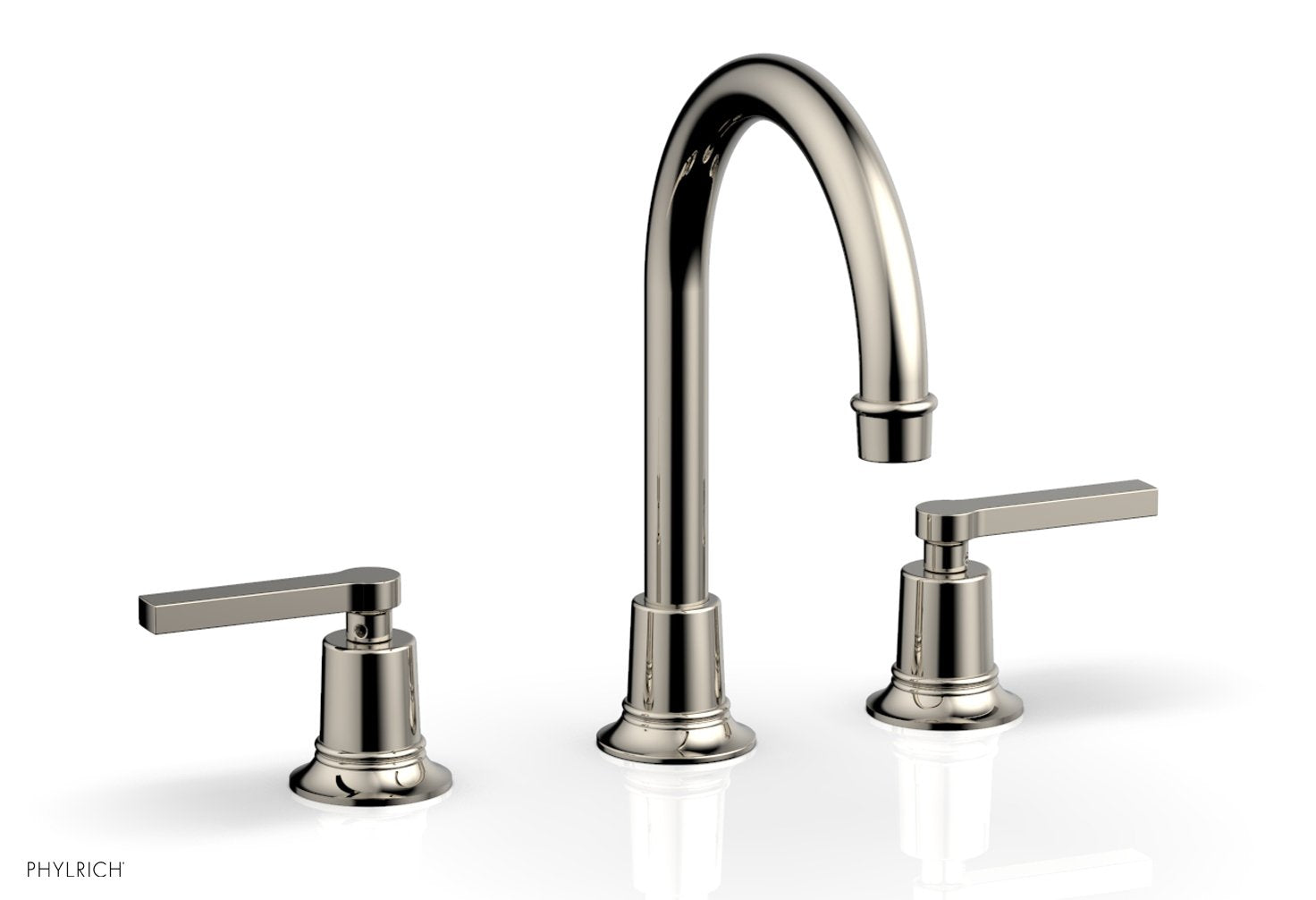 HEX MODERN Widespread Bathroom Faucet with Lever Handles - Model 501 04 - Perfect for Contemporary Vanities and Powder Rooms