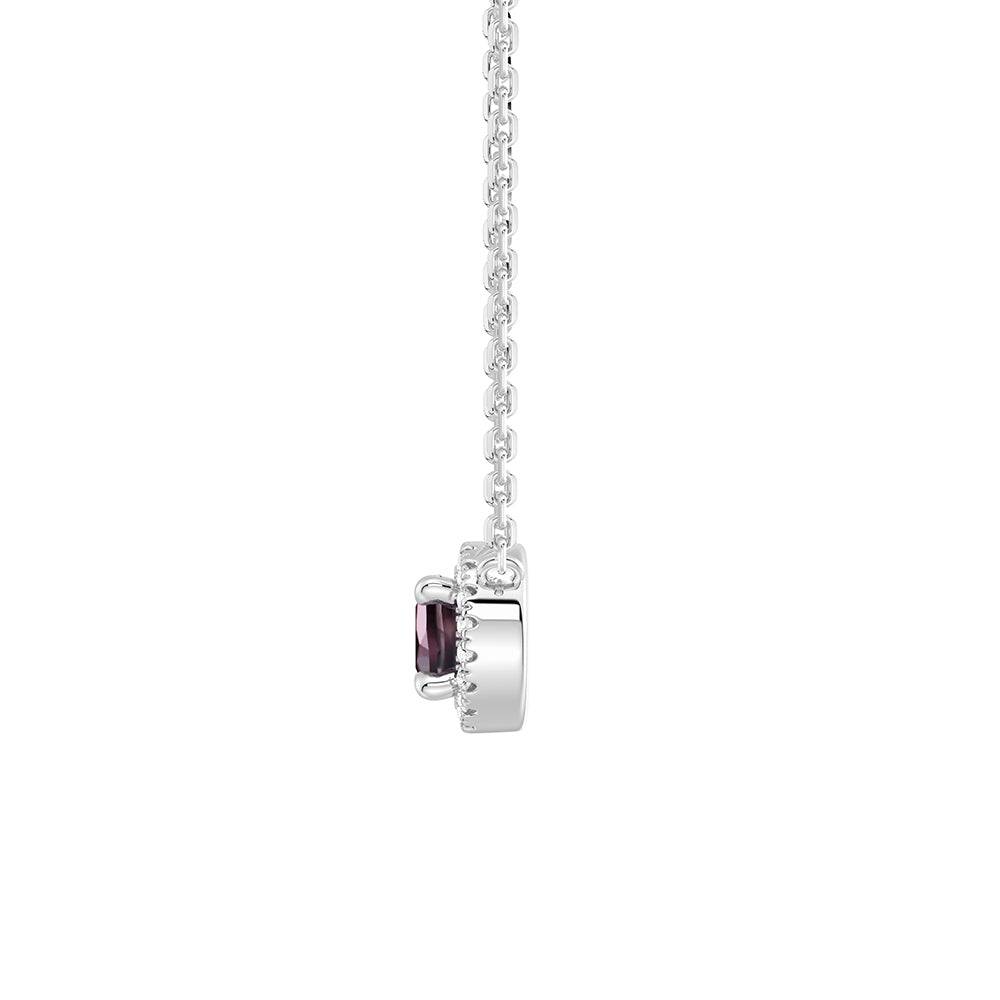 Eternal Halo Personalized Birthstone Necklace - Custom Name & Birth Month Jewelry Gift for Women, Mom, Wife | Perfect for Birthday, Anniversary, Mother's Day & Special Occasions