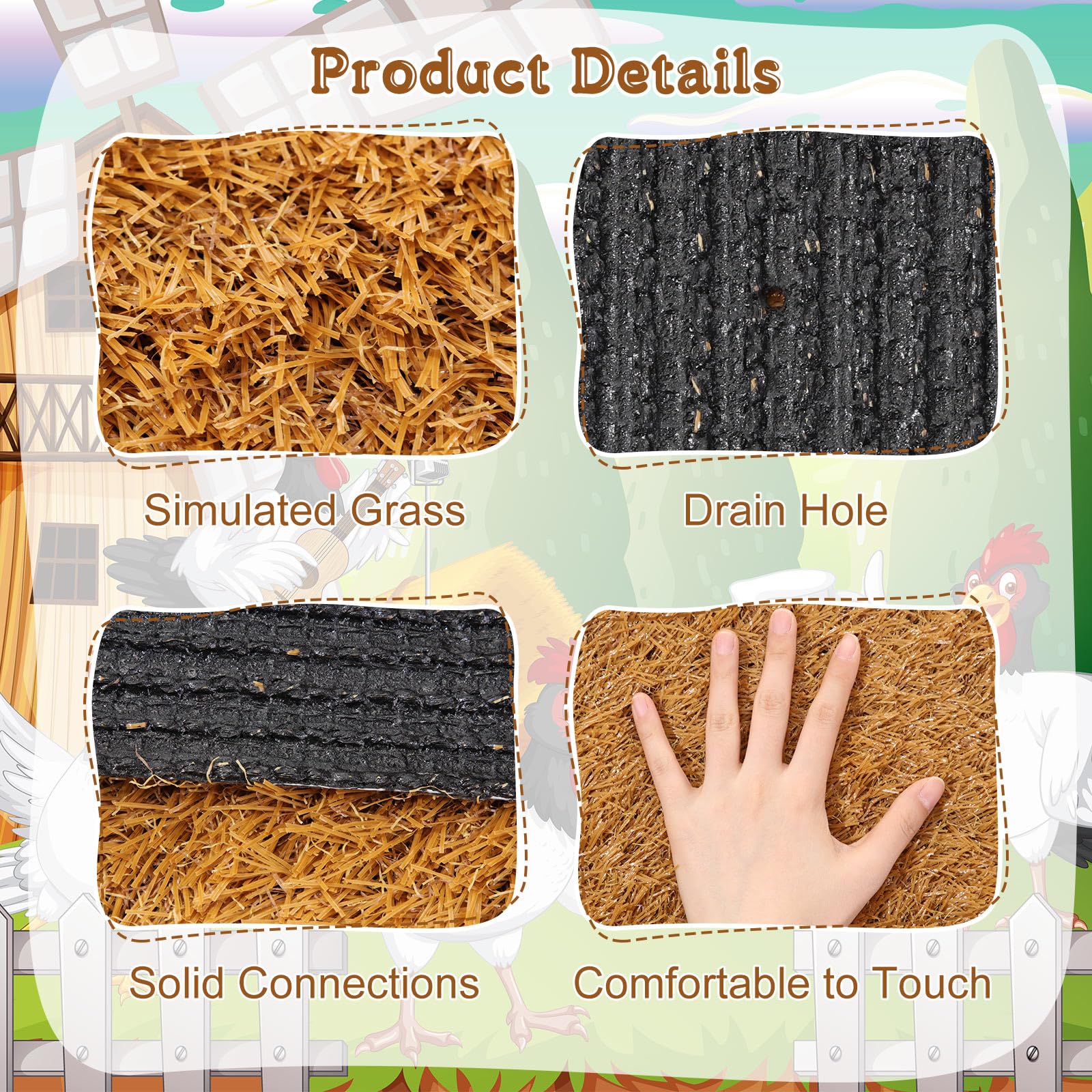 12 Pack Washable Chicken Nesting Pads - 12