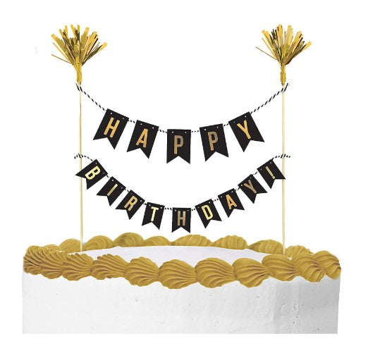 Elegant Gold Cake Topper for Weddings, Birthdays & Special Events - Premium Metallic Cake Decorations for Celebrations & Parties