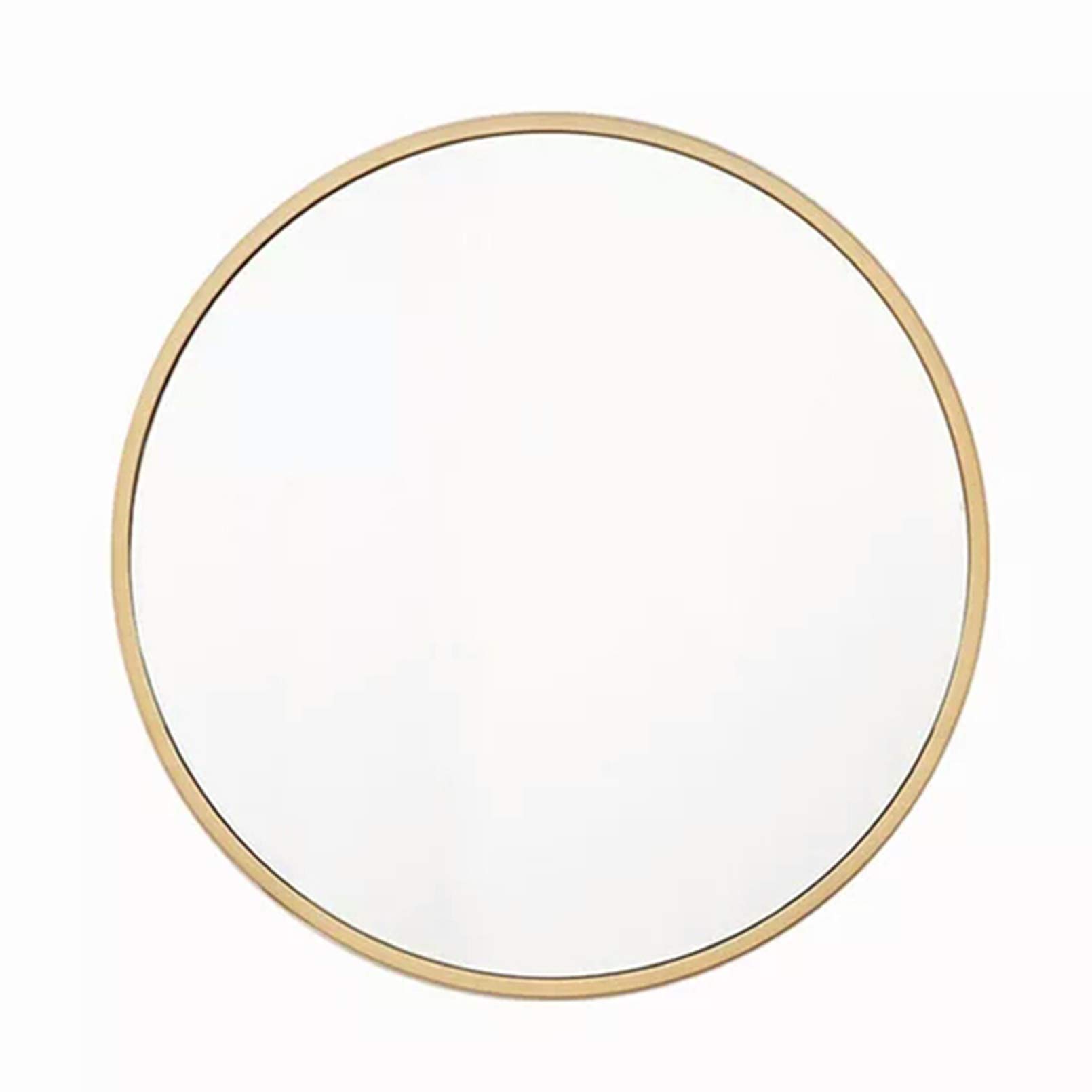 XWW Round Metal Frame Mirror - Elegant Wall-Mounted Mirror for Home Decor - Gold Finish Vanity Mirror for Bedroom, Bathroom, Living Room & Entryway - Perfect for Makeup, Selfies & Interior Design