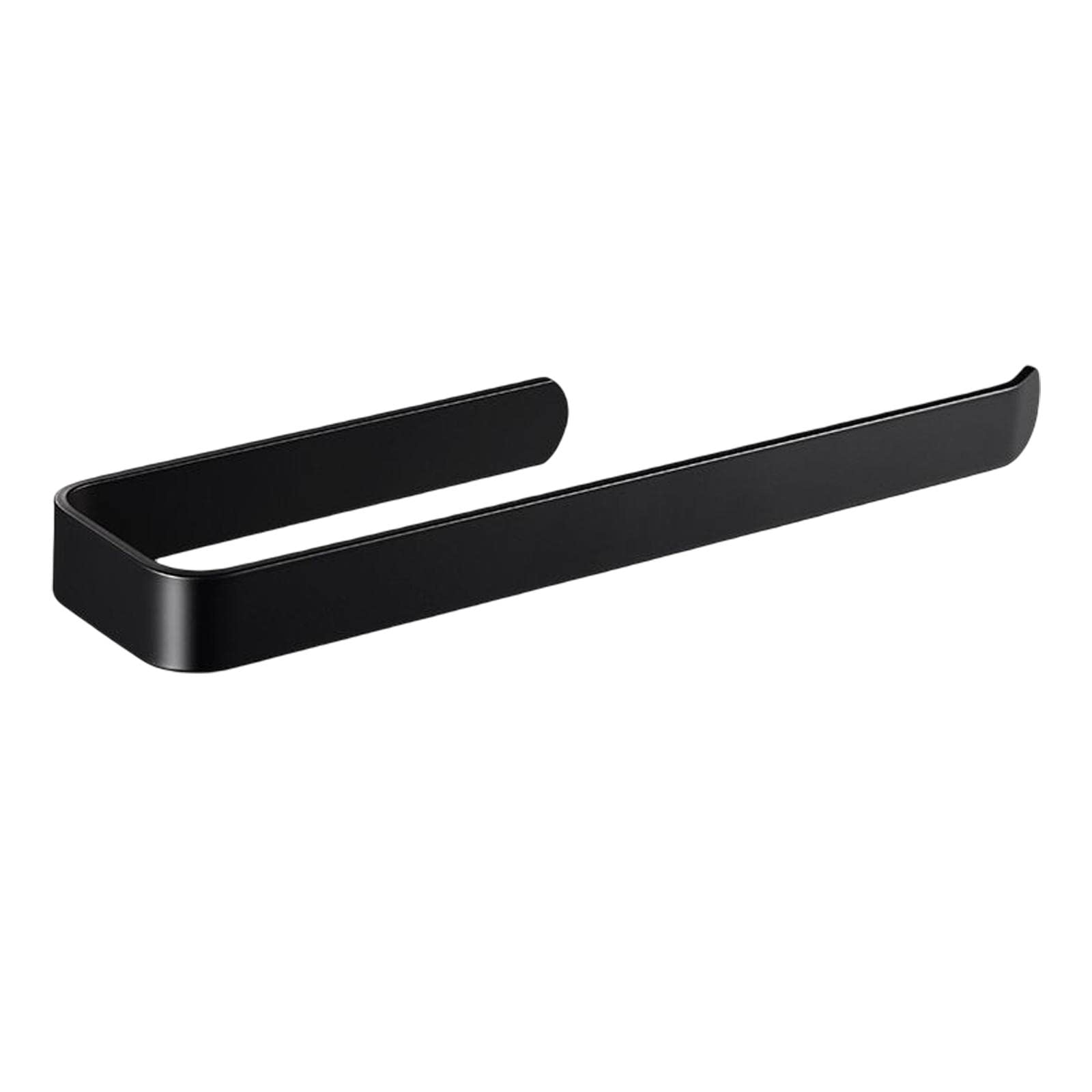MagiDeal Modern Wall Mounted Hook Hanger - Rustproof Bathroom Organizer with Towel Bar & Tissue Holder for Kitchen, Balcony, Washroom - Space Saving Storage Solution (Black) - Perfect for Small Bathrooms, Apartments and RVs