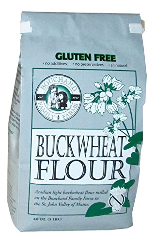 Bouchard Family Farms Gluten-Free & Kosher Acadian Light Buckwheat Flour - 3lb Bag (Pack of 3) | Perfect for Pancakes, Crepes & Baking | Non-GMO, All-Natural Buckwheat Flour for Healthy Recipes