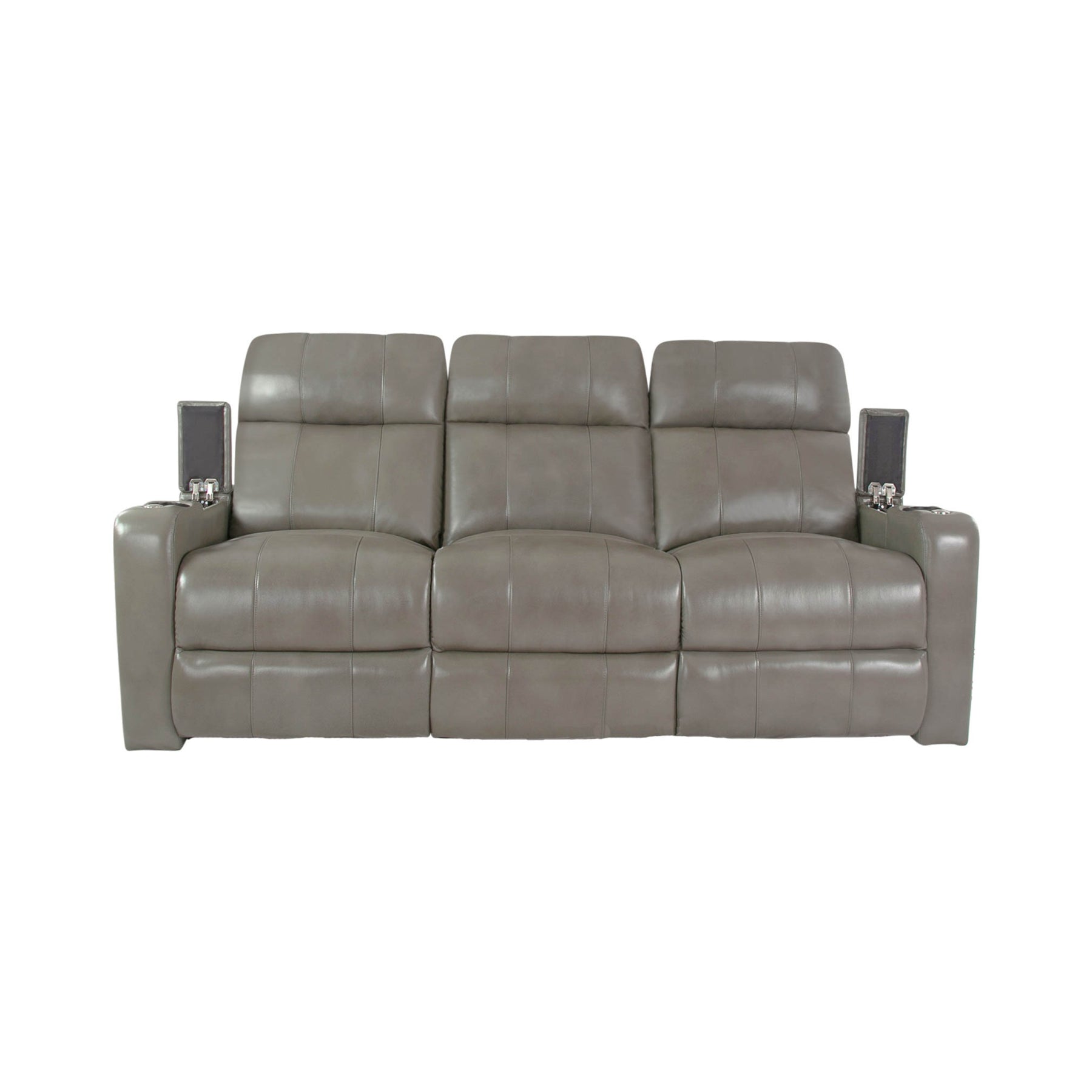 RowOne Triple Recliners - 3-Seater Power Reclining Sofa with USB Chargers, Cup Holders & Lumbar Support | Perfect for Living Room, Home Theater & Family Movie Nights