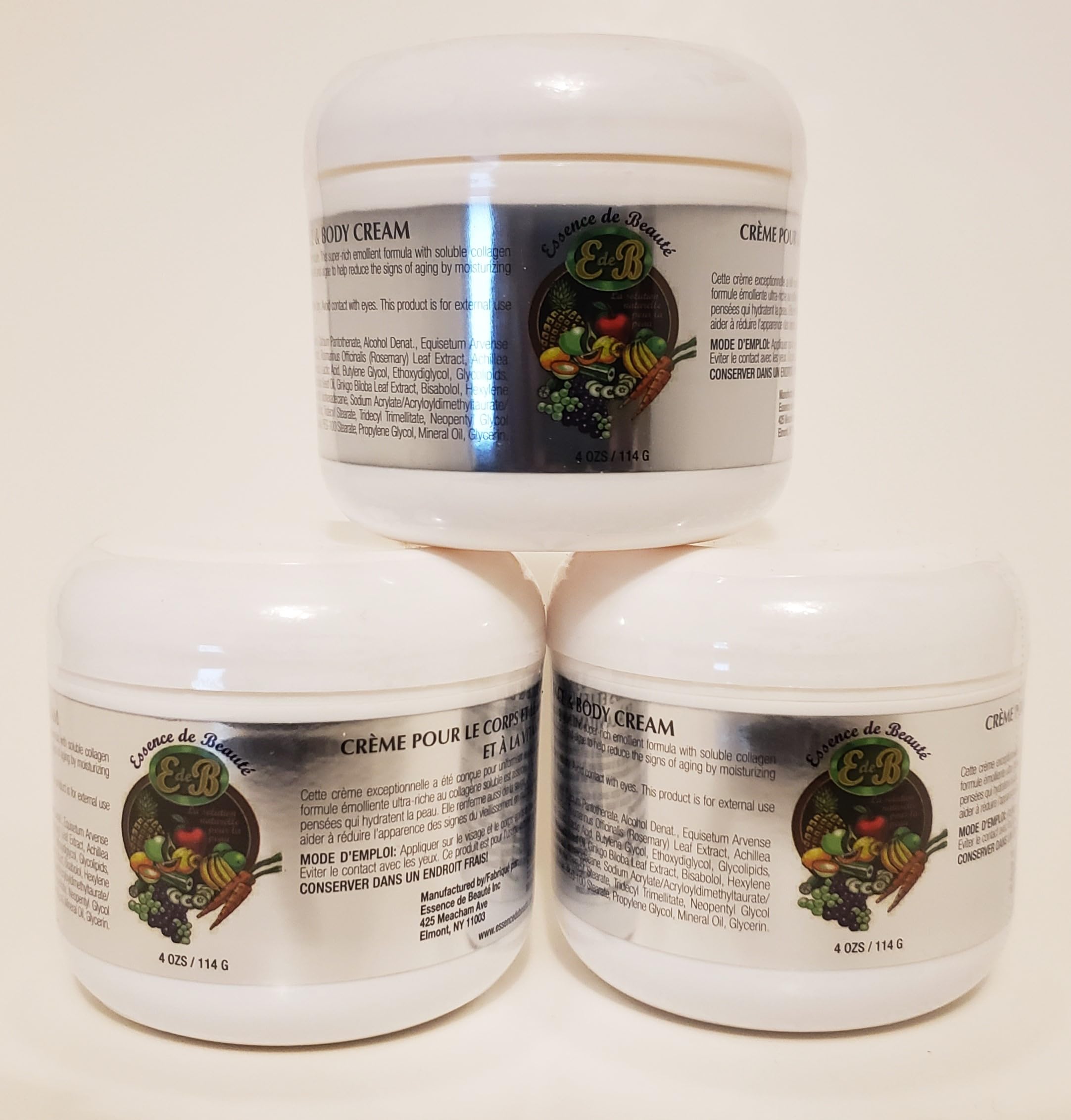 **Vitamin E Collagen Moisturizing Cream for Face & Body – 4oz (3-Pack) | Hydrating & Anti-Aging Skincare for Dry Skin, Day & Night Use**
