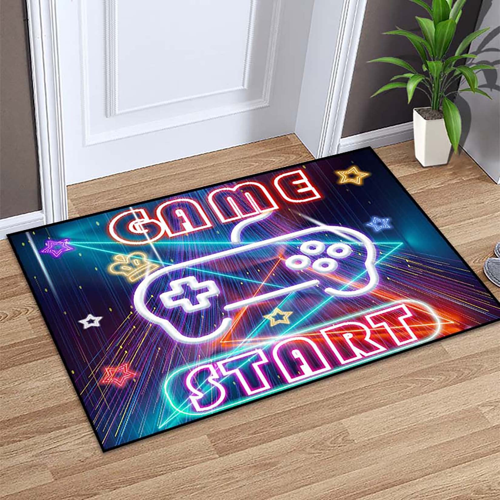 35x23 Inch Video Game Themed Area Rug - Cool Gaming Floor Mat for Boys & Teens - Perfect for Bedroom, Living Room or Game Room Decor - Durable Doormat for Play Areas & Home Decor