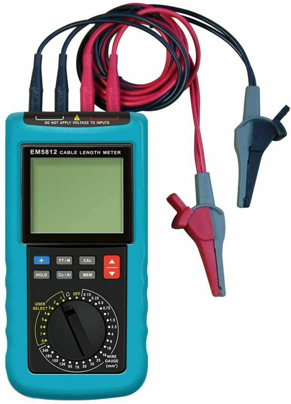 ALLOSUN Digital Cable Length Meter - Wire Gauge Tester, LAN Network Cable Tracker, Resistance & Temperature Meter for Phone Lines, Ethernet Cables - Perfect for Electricians, IT Professionals & Home Network Setup