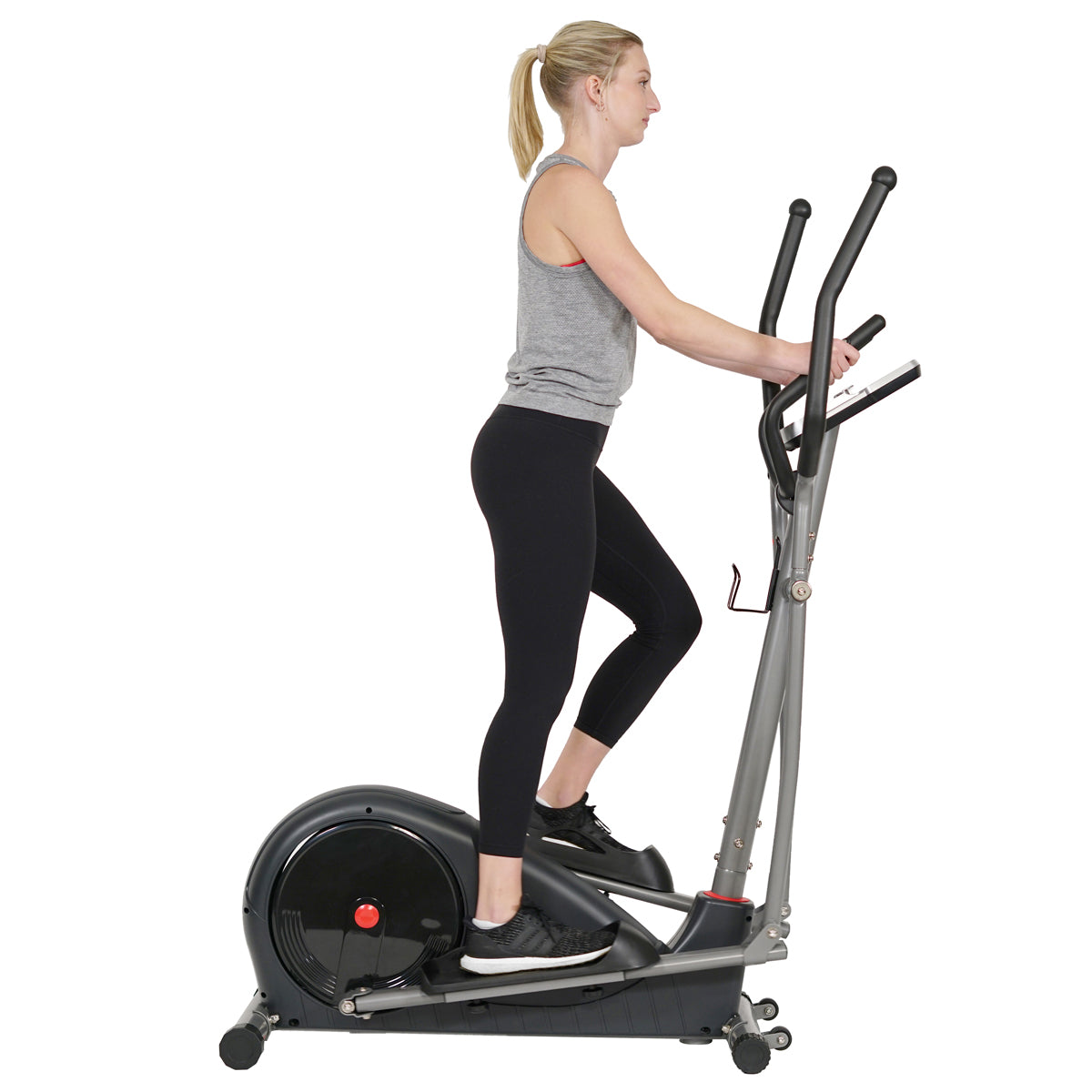 Magnetic Elliptical Trainer Machine - 12 Pre-Programmed Workouts for Home Gym Cardio Exercise | Perfect for Small Spaces & Full-Body Workout