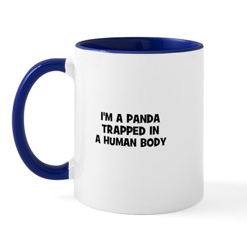 White/Navy Inside - I'm A Panda Trapped In A Huma Mug
