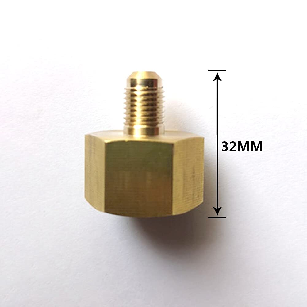 1PC Gold R134A Refrigerant Bottle Adapter - W21.8 to 1/4