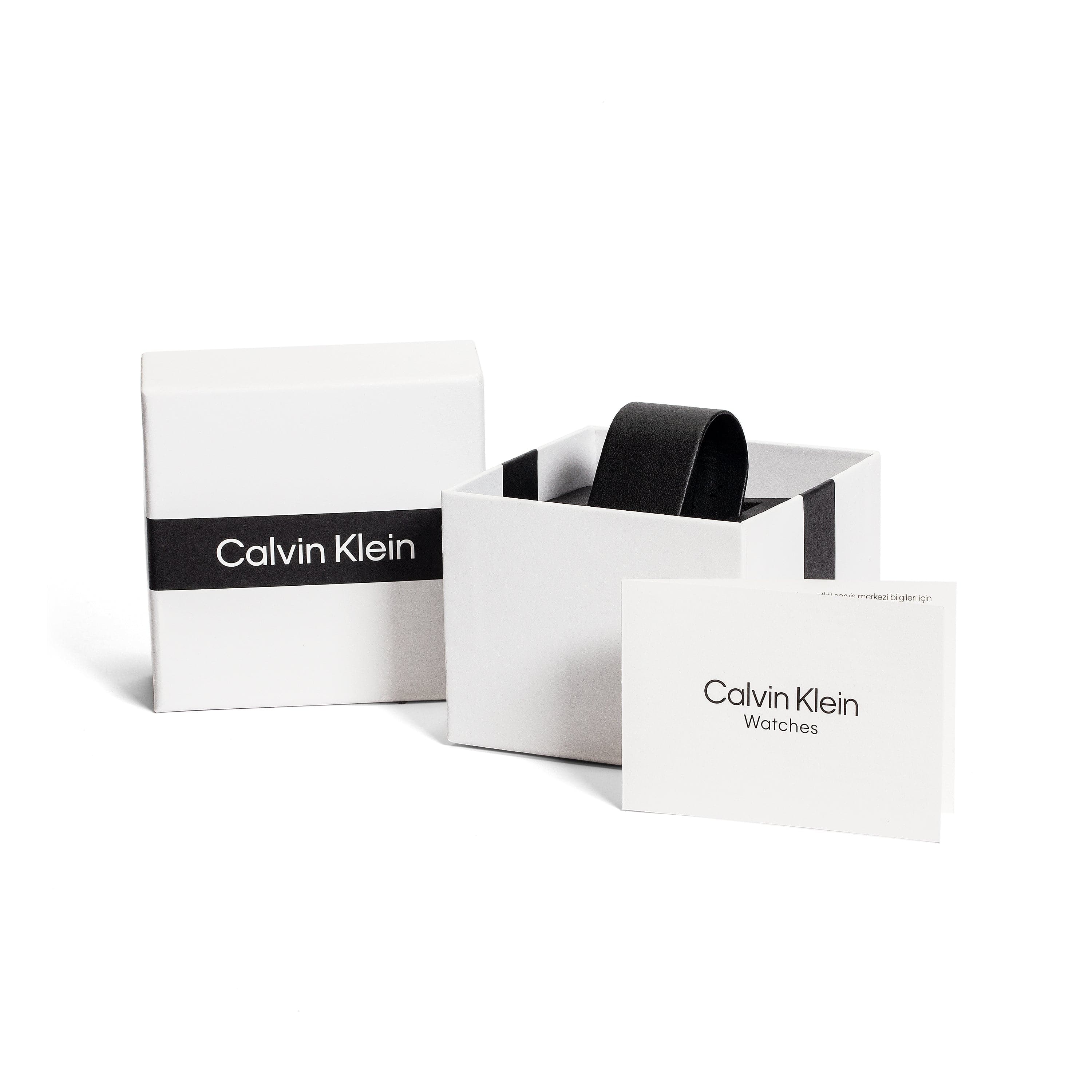 Calvin Klein Women's Chronograph Watch - Black Dial & Genuine Leather Strap, Model 25200123 | Perfect for Office, Date Night & Everyday Wear