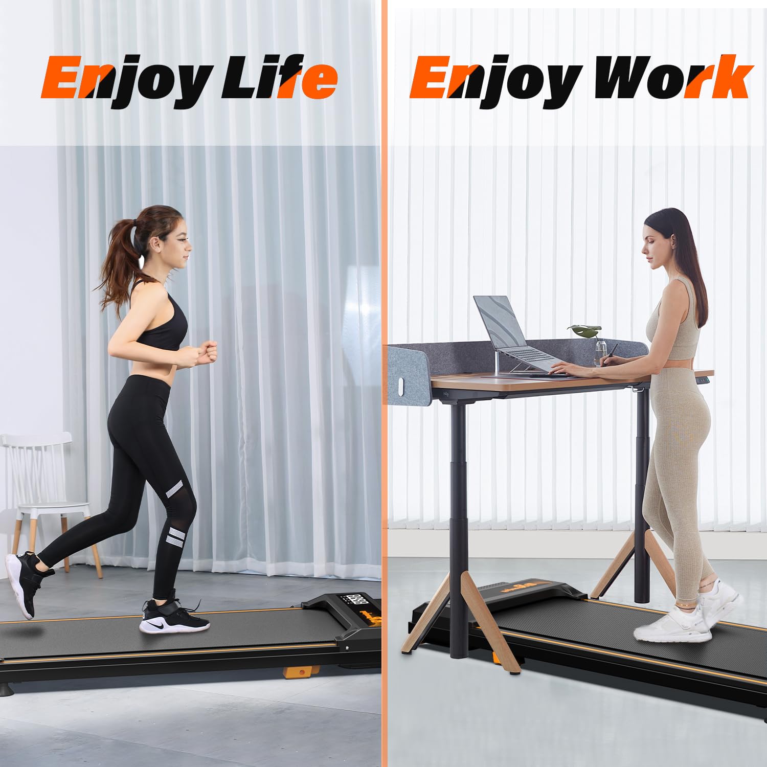 Under Desk Treadmill with Incline - 2.5HP Quiet Walking Pad with Shock Absorption, LED Display & Remote Control - Portable Treadmill for Home Office, Apartment & Small Spaces - Perfect for Workouts While Working or Watching TV