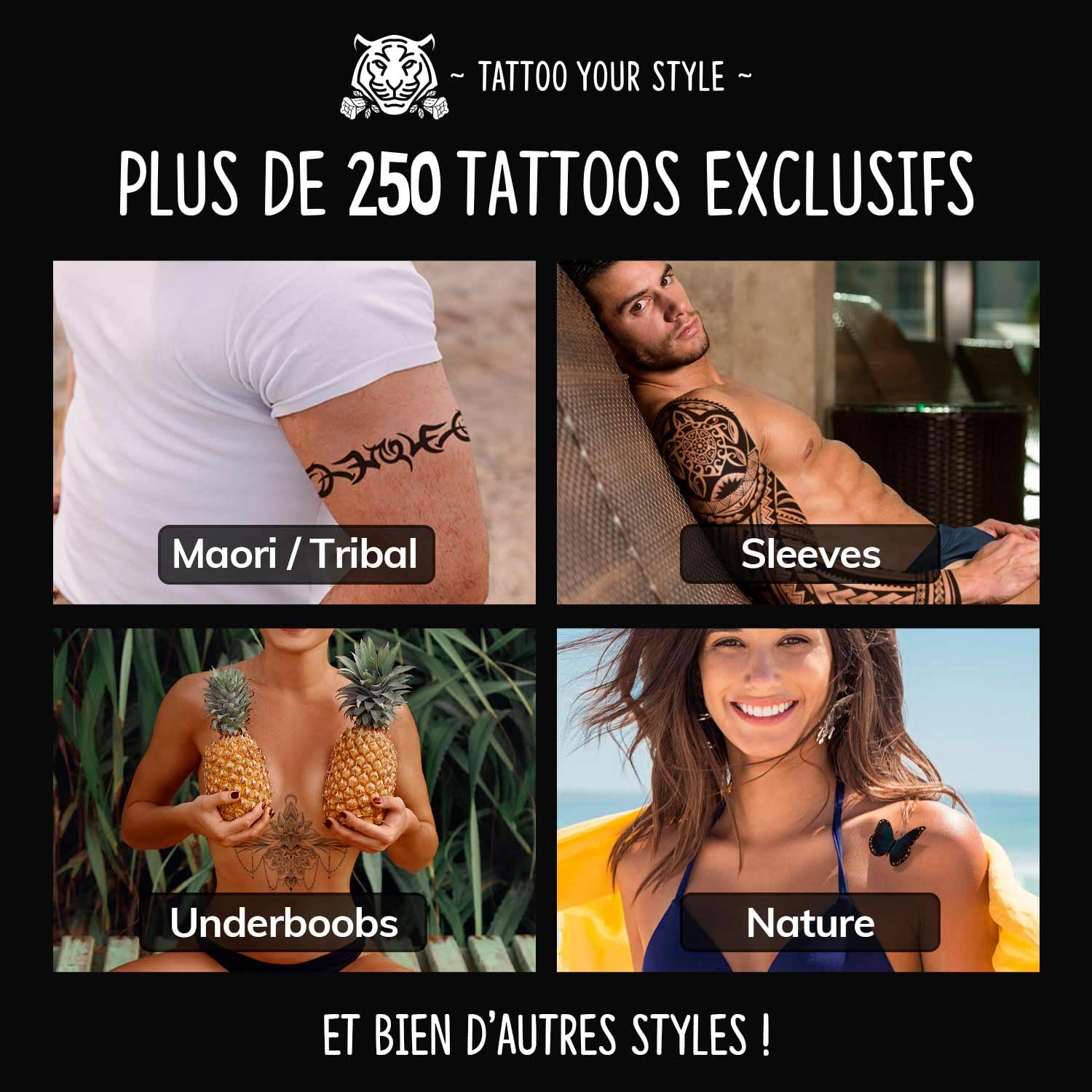 Viking Arm Tattoo Sleeve - Full Arm Temporary Tattoo | Black Norse Design | Fake Tattoo for Men | Perfect for Cosplay, Halloween & Viking Themed Parties