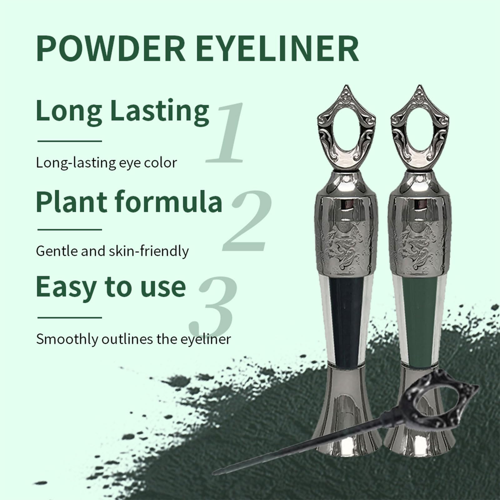 Natural Handmade Powder Eyeliner - Easy to Apply & Long-Lasting Vegan Eye Makeup for Everyday Wear & Special Occasions